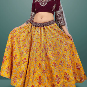Exclusive Multi Color Banglori Satin Silk Sequence Work Lehenga by Globaltipsgroup