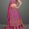 Fetching Maroon Taffeta Silk Lehenga Choli by The Indian Brodal