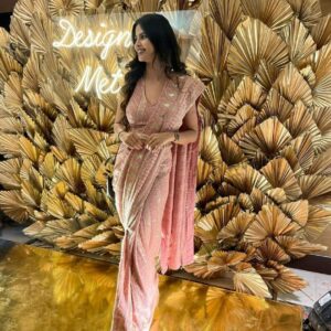 *_BOUTIQUE STYLE NEW PARTY WEAR SEQUANCE EMBROIDERED WORK SAREE WITH WORK BLOUSE *_