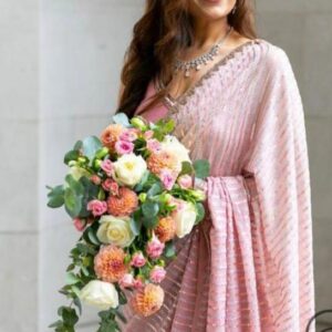 *_NEW WEDDING WEAR SEQUANCE EMBROIDERED WORK SAREE WITH BLOUSE *_