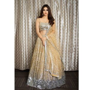 *NEW TRENDING FOILPAPER EMBROIDERED WORK LEHENGA ON GEORGETTE MAKE U BEST BEAUTYFULL GIRL*