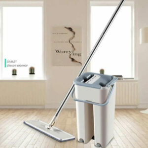 MAGIC SELF-CLEANING FLAT MOP & BUCKET SET WITH 2 PADS
