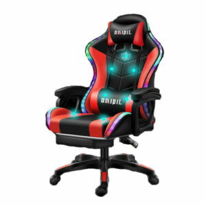 custom cheap office pu leather computer PC game racing silla gamer rgb led massage gaming chair with lights and speakers