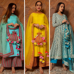 COMBO OF COTTON ANARKALI PLAZO SET