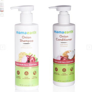 Unisex Set of Onion Hair Fall Control Sustainable Shampoo & Conditioner