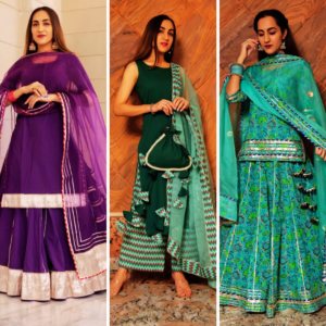 COMBO OF COTTON ANARKALI PLAZO SET