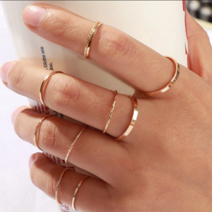 10pcs/set Minimalist Gold or Silver Ring Set, Stackable Ring Set, Minimalist Ring Set, Silver Ring Set, Gold Ring Set, Boho Ring Set, Gift