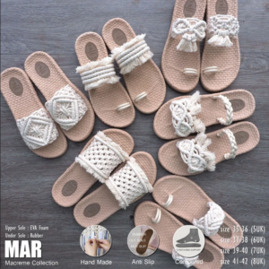 Women Handmade Macrame Sandals, Slide Toe Ring Sandals, Woven Rope sandals, Flat Sandals, beach summer sandals, Shoes Wedding Gifts