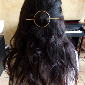 Minimalist gold hair accessories - brass hair clip - hair pin - gold hair slide - geometric hair clip-hair barrette with brass stick