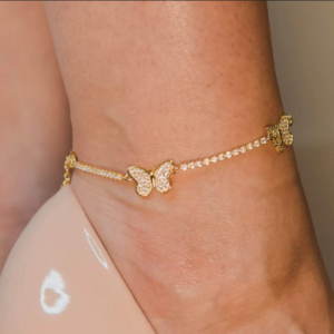 Butterfly Anklet - Gold