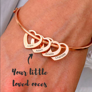 Personalized Heart Bracelet| Personalised Family Names Bracelet| Personalized Gifts |Couple Gifts | Mom Gifts| Family Gifts|Wedding Gifts|