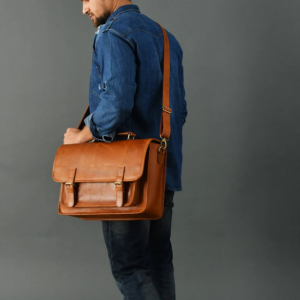 Leather Messenger Bag|Monogrammed Leather Laptop Bag|Mens Leather Bag|Work Briefcase|Large Satchel|Personalised Fathers Day Gifts For Him
