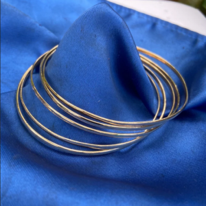 5Stack 14K Solid Gold Classic Bangles, Pay as low As 550.00 w/ your own Scrap Gold!