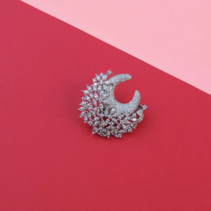 Brooches for women, Sweater Brooch, CZ Diamond Pin, Cubic Zirconia Brooch, AD Collar Pin, Jewelry gifts for women,Round Brooch for Saree Pin