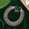 Red colours stones Necklace with Balls beads In 92.5 Sterling Silver Traditional Rajasthani designs Weight= 114.6 gm