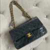 Quilted Lambskin Leather Double Flap Medium Gold Hardware