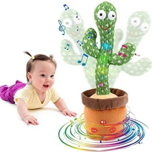 Wembley Toys Talking Cactus Baby Toys for Kids Dancing Cactus Toys Can Sing Wriggle & Singing Recording Repeat What You Say Funny Education Toys for Children Playing Home Decor Items for Kids