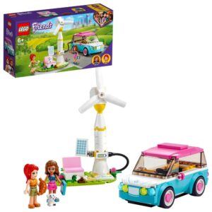 LEGO 41443 Friends Olivia’s Electric Car Toy, Eco Education Playset for Kids 6+ Multicolor (183 Pieces)